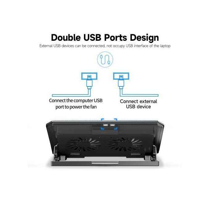 Laptop Cooling Fans Stands Foldable Notebook Computers Cooling Pads Cooler Laptop Stand Adjustable Height image - mobimarket